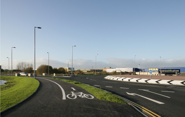Shiels Gate roundabout at hotel site